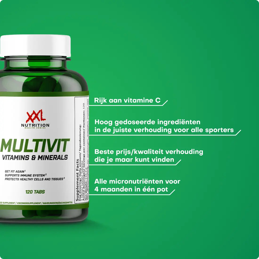 Multivit - 120 tabletten - XXL Nutrition