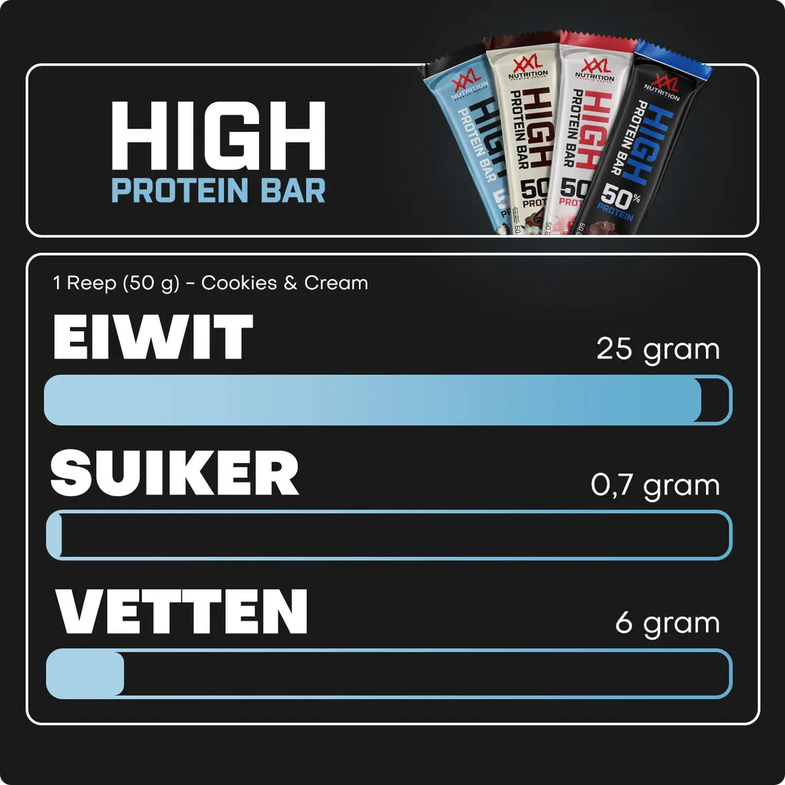 Protein Bar - Koekjes - XXL Nutrition - 1 stuk