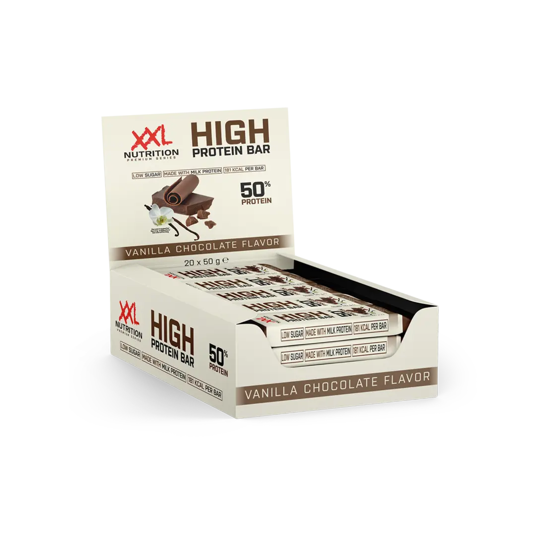 Protein Bar - Vanille Chocolade - XXL Nutrition - 20 stuks